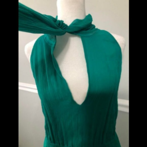 NWT BCBGMaxazria Shelby Silk Crepe Gown Silk Dress Sz XXS - Picture 2 of 8